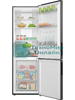 Холодильник Candy CFN6185B черный двухкамерный 207/91 л морозилка снизу, No Frost