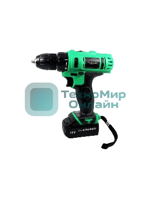 Дрель-шуруповерт аккумуляторная Zitrek Greenpower 12-Li 063-4074, Аккумуляторная, 12В, 2 АКБ, Кейс