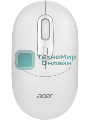 Мышь беспроводная Acer OMR301 белый, 1600 dpi, радиоканал, Bluetooth, USB, кнопки - 4