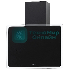 Вытяжка кухонная вертикальная Krona AURA 600 FRAME BLACK S черный с прозрачным кантом