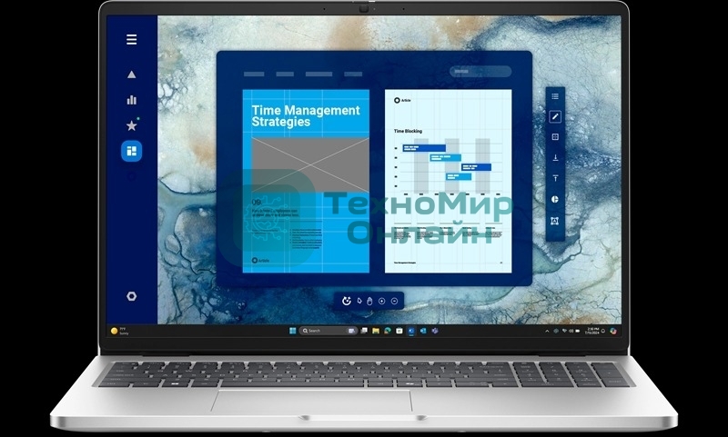 Ноутбук DELL 16 Pro Ultra 5 235U 16” 16:10 FHD+ (1920 x 1200),60Hz,IPS,Non-Touch, AGl,300 nit,16GB DDR5,1TB SSD Intel graphics,Backlit,2y,Linux,1,9kgKB Eng