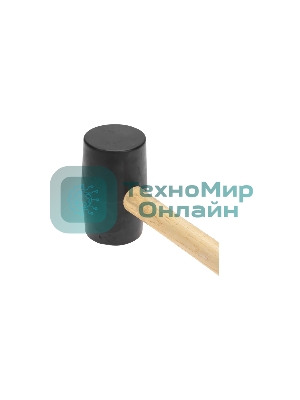 Киянка резиновая Kranz KR-12-8145 910 г, черная резина, деревянная рукоятка