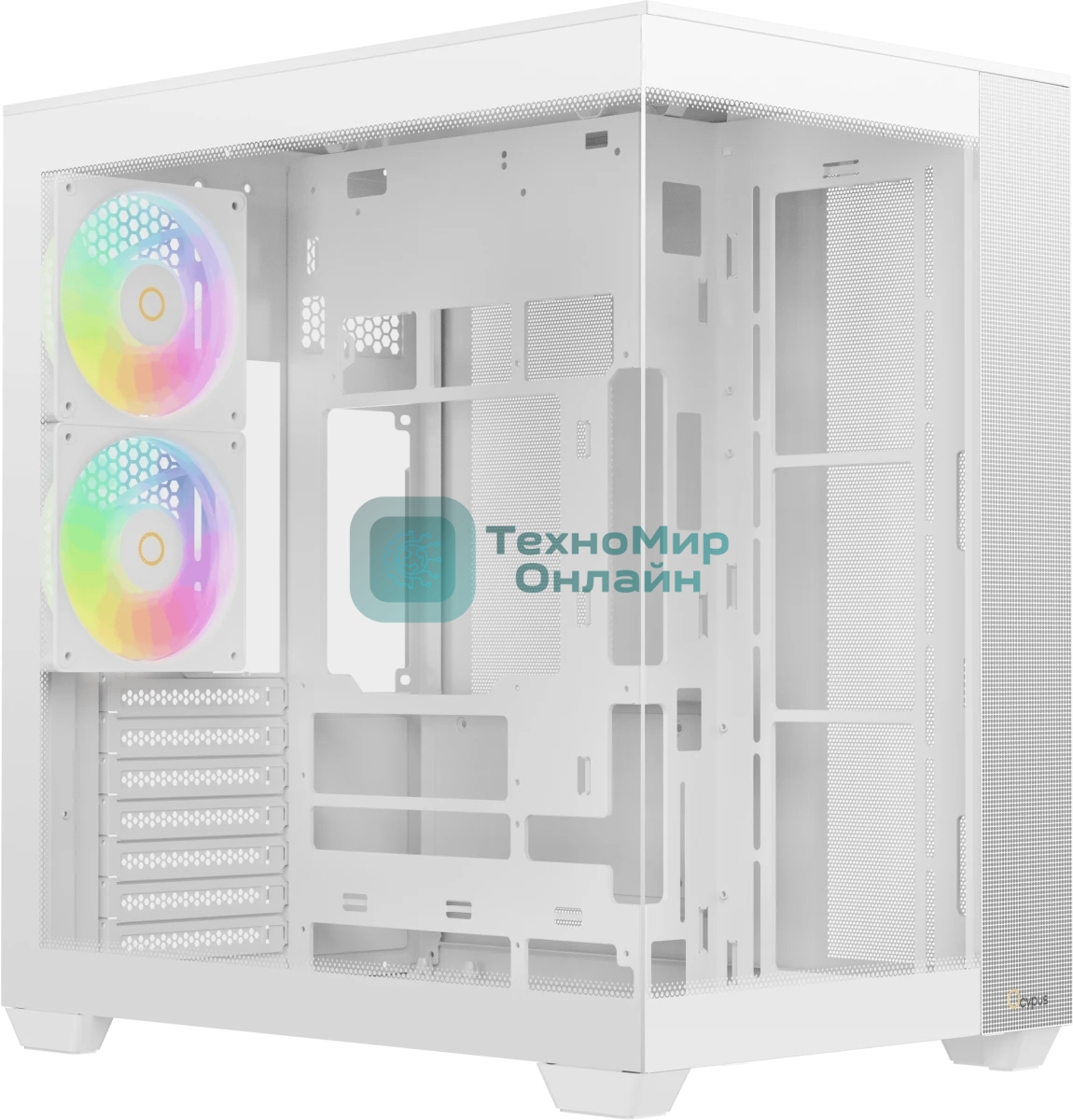 Корпус Ocypus Delta C74 ARGB White, Midi-Tower, белый, 2 x 120 мм