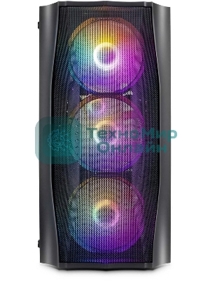 Компьютерный корпус 1STPLAYER FIREBASE X3-M Black, mATX, TG, 4x120мм LED fans inc.