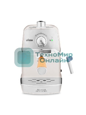 Кофеварка рожковая Ufesa CE7238 CREAM бежевый, исп. кофе - молотый, 1.2 л, 850 Вт, 20 бар