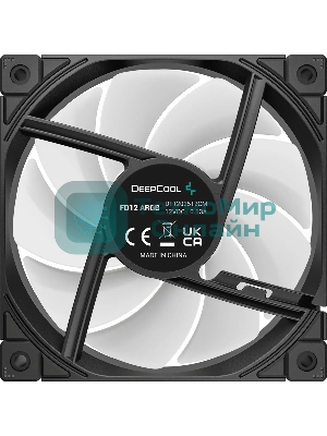 Вентилятор для корпуса DEEPCOOL FD12 черный, 120 мм, 2050 об/мин, 26.9 дБ, 4 pin