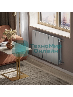 Радиатор биметаллический Royal Thermo PianoForte 500 серебристый - 12 секц.