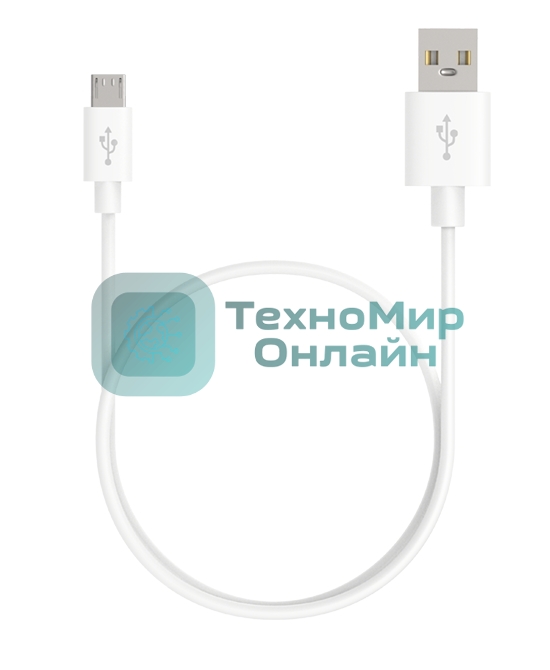 Кабель Maxvi MC-01 plus white USB-A - microUSB, 2A ток макс. нагрузки 2А, макс. напряжение 5V; стандарт USB 2.0; длина 1.2м, материал PVC, белый