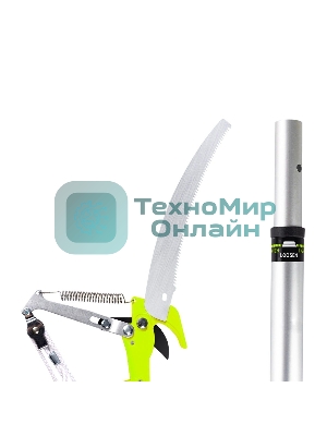 Выдвижная шестопильная пила и секатор Deli DL580512, 4 шкива, сталь SK5, длина лезвия 290 мм, телескопическая рукоятка