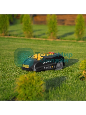 Робот-газонокосилка Denzel Grass Master 1000, ультразвуковой датчик, 3 Ач, LCD дисплей, Wi-Fi