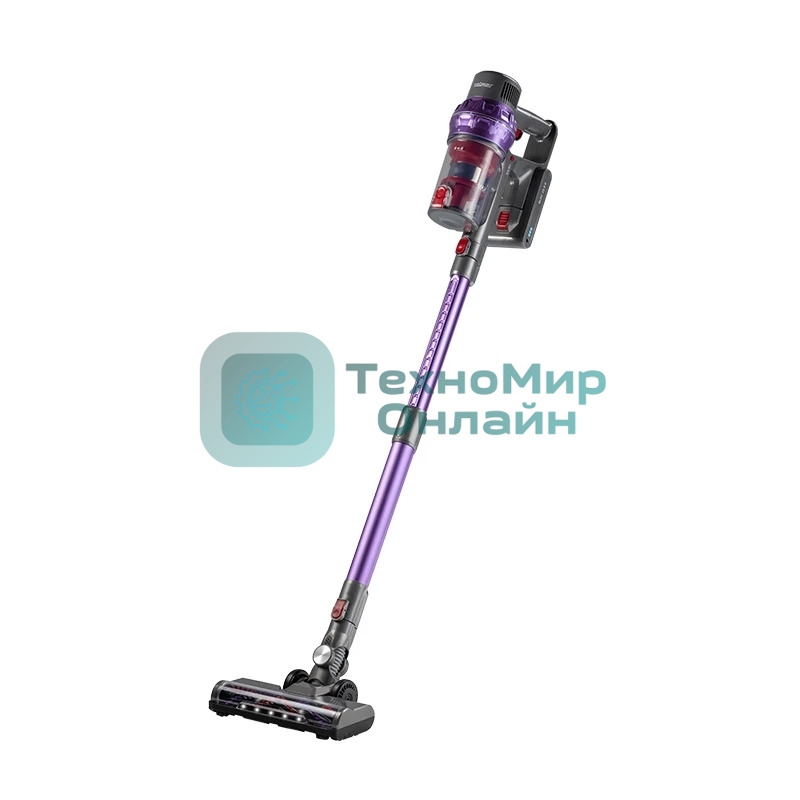 Пылесос вертикальный Zelmer STICK ZSVC925T Wiktor фиолетовый/черный, питание от аккумулятора, 380 Вт, уборка сухая, пылесборник 0.8 л