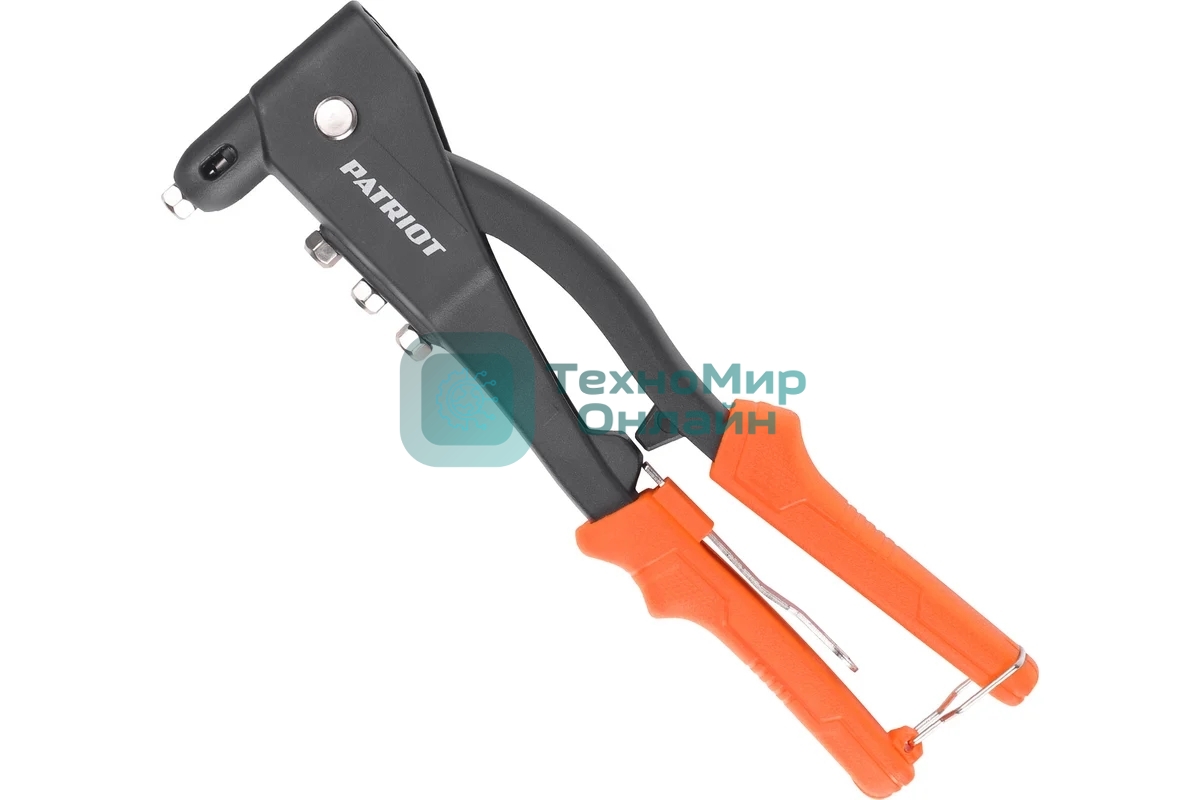 Заклепочник PATRIOT RP 270, усиленный литой корпус, набор заклепок (по 15шт х 2,4-3,2-4,0-4,8 мм)