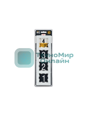 Рамка 4-местная IEK BRITE РУ-4-2-БрБ (BR-M42-G-K01) стекло белый