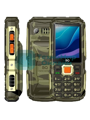 Мобильный телефон BQ 2430L Tank Connect камуфляж/золотистый