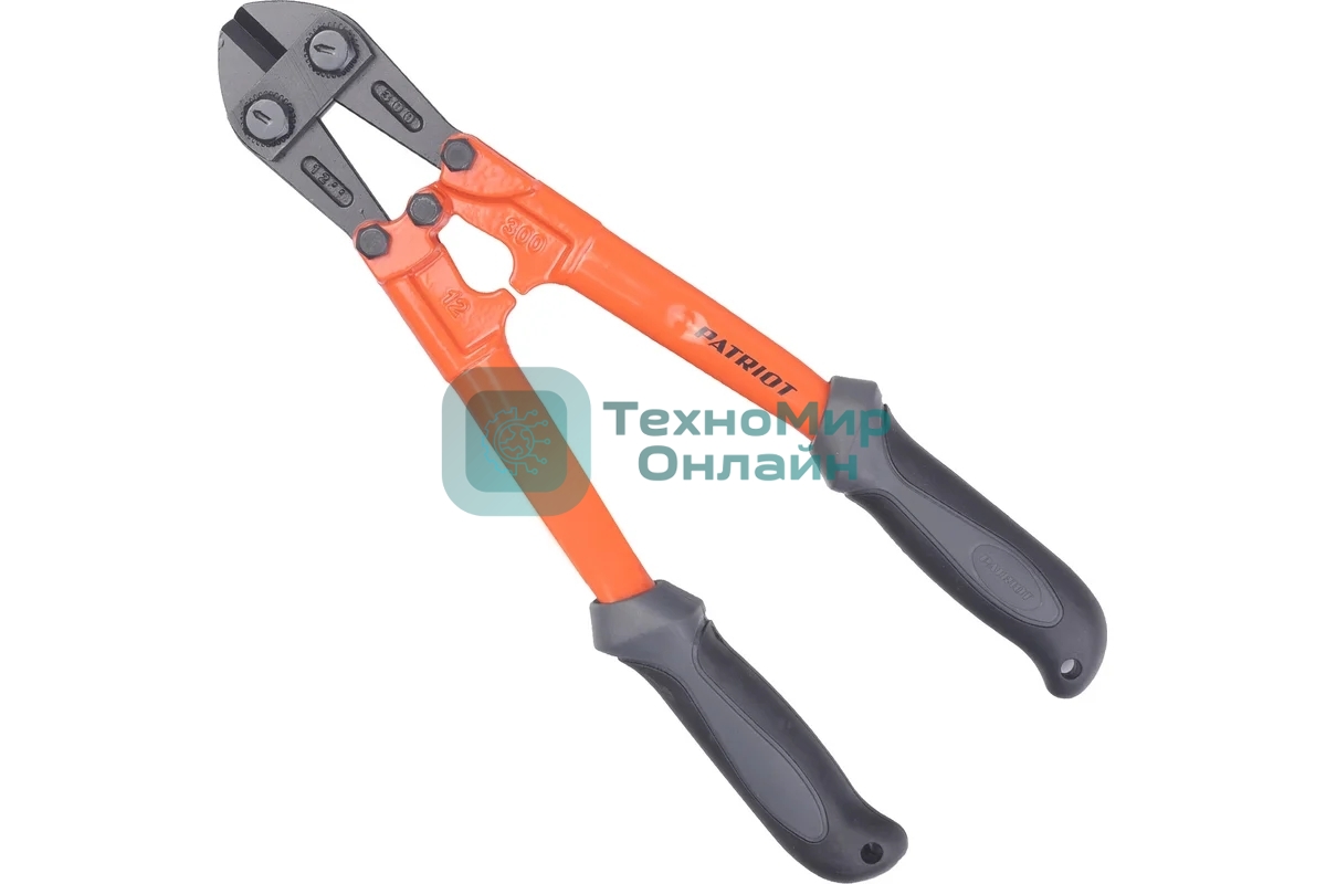 Болторез Patriot CMP-305 мм, Cr-Mo, 2компонент. прорезиненные рукоятки, 40HRC, d 4-5мм, индивид.коробка, 305 мм (12