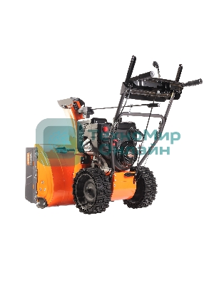 Снегоуборщик PATRIOT PRO 11 KX (коммунально-хозяйственный); 11 л.с., усиленный редуктор, безвоздушные колеса WE3, антиадгезионное покрытие ковша и желоба.