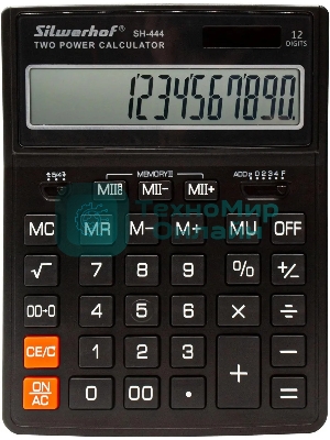 Калькулятор настольный Silwerhof SH-444 черный 12-разр.