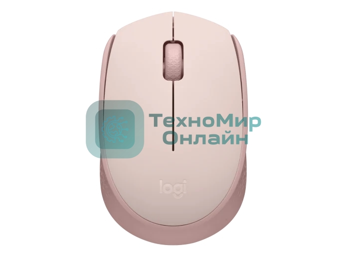 Мышь беспроводная Logitech M171 розовый, 1000 dpi, радиоканал, USB, кнопки - 3