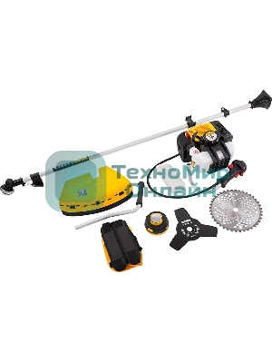 Триммер бензиновый Denzel DGT-520, 52см3, 3 л.с., неразъемная штанга, состоит из 2 частей