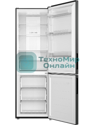 Холодильник Candy CFN6185B черный двухкамерный 207/91 л морозилка снизу, No Frost