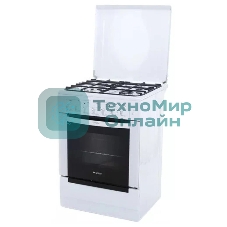 Плита комбинированная Gefest ПГЭ 6102-02 0300 белый, конфорок 4 шт, духовка 55 л, 60 см x 85 см x 60 см
