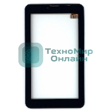 Сенсорное стекло (тачскрин) для Irbis TZ762, черное с рамкой