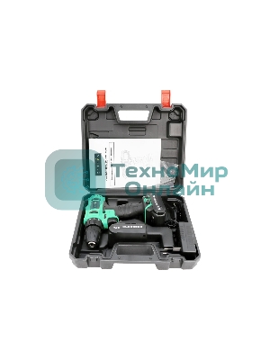 Дрель-шуруповерт аккумуляторная Zitrek Greenpower 12-Li 063-4074, Аккумуляторная, 12В, 2 АКБ, Кейс