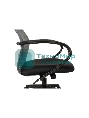 Кресло Бюрократ CH-607 TW-04 Neo Black темно-серый, сетка, подголовник