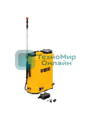 Опрыскиватель ранцевый аккумуляторный Denzel D-16LA, 16 л, щелочной акк., 12 В, 8 А·ч