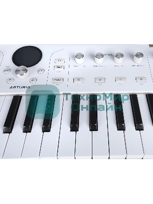 Сценическая клавиатура 230721 Arturia AstroLab 37 White Astrolab White 37 клавиш, полувзвешенная механика, 10 звуковых движков, вокодер, 10 кнопок пресетов, 4 макрорегулятора, MIDI-вход, USB-C и USB-A; аудио Bluetooth; WiFi, цвет белый