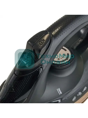 Утюг DELTA LUX DE-3007 черный/золотой, 2400 Вт, 30 г/мин, 150 г/мин, 220 мл