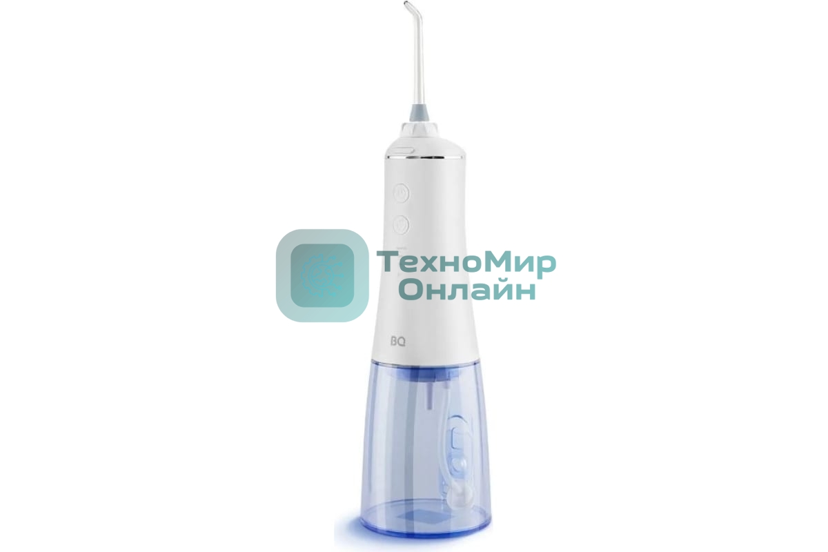 Ирригатор BQ IR003 белый/синий, от аккумулятора, 350 мл, 6 режимов