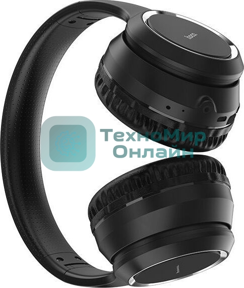 Беспроводные/проводные наушники Hoco W28 JOURNEY черный, накладные, Bluetooth + проводной, складная конструкция, до 10 ч.