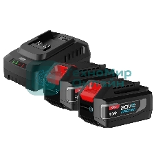 Набор аккумулятор и зарядное устройство Deli DE-CM20A4E (2АКБ 20V 4А*ч + ЗУ 2A, 20V)