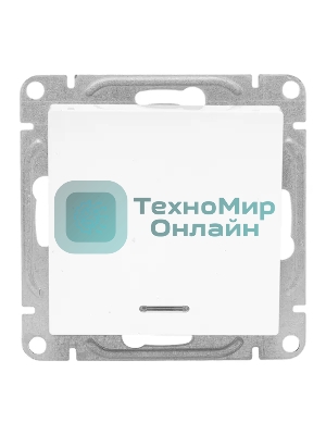 Механизм выключателя EKF UP1-SWW-14 одноклавишный, с подсветкой, белый Эпика