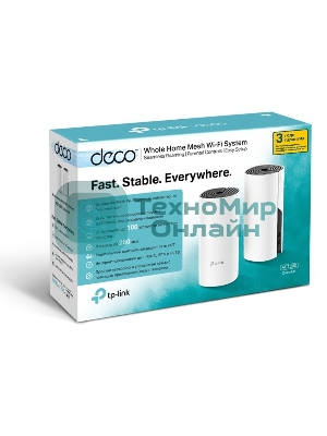 Роутер беспроводной TP-Link DECO M4 (DECO M4(2-PACK)) AC1200 10/100/1000BASE-TX (упак.:2шт)
