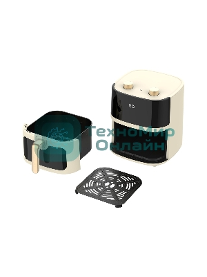 Аэрогриль BQ AF6000M бежевый, 1700 Вт, 6 л, сенсор, 4 программы