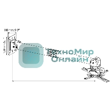 Кронштейн для проектора Cactus CS-VM-PR16L-BK черный макс.13.6кг настенный и потолочный поворот и наклон