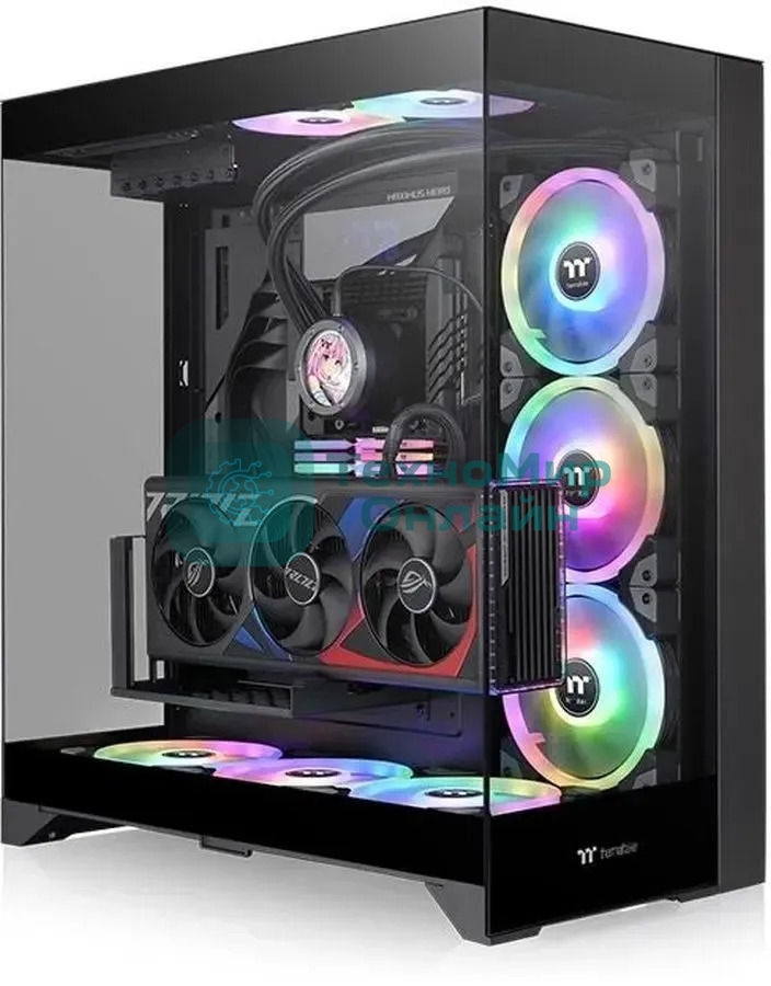 Компьютерный корпус Thermaltake CTE E550 TG черный без БП ATX 8x120мм 6x140мм 2xUSB3.0 audio bott PSU