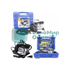 Автомобильный компрессор NOVA BRIGHT АК-35 пластик. кейс с инструментом 47639
