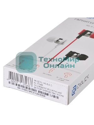 Проводные наушники Oklick HS-S-210 красный, внутриканальные, Jack 3.5 мм