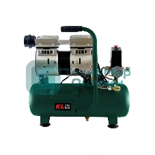 Профессиональный бесшумный воздушный компрессор KLPRO KLK8S (сеть, 0,7Квт, 8 бар, 131л/мин, емкость 8л)