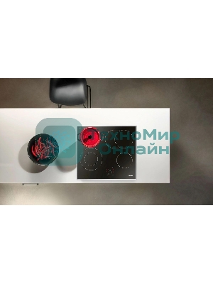 Встраиваемая варочная панель Hansa BHCI66706 Стеклокерамика, независимая, сенсорное управление, таймер, рамка, черная