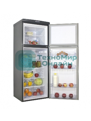 Холодильник DON R-226 G графит зеркальный двухкамерный 200/70л морозилка сверху