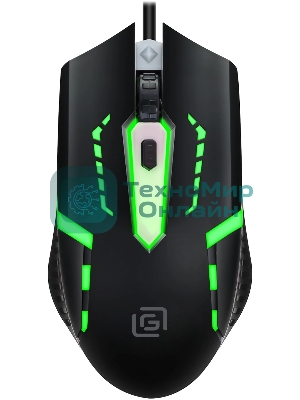 Мышь проводная Oklick 398G черный, 2400 dpi, USB, кнопки - 4