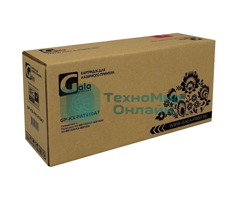 Картридж GalaPrint GP-KX-FAT410A7 черный (2500 стр) для Panasonic KX-MB1500/KX-MB1520/KX-MB1530/KX-MB1536