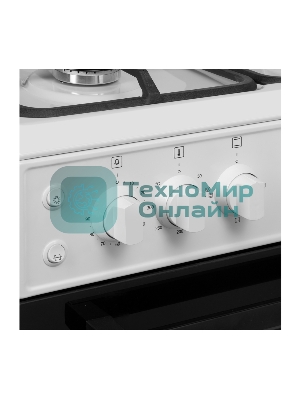 Плита комбинированная Maunfeld MGC60ECW04 белый, газовых конфорок 4 шт, духовка электрическая 65 л, 60 см x 88 см x 65 см