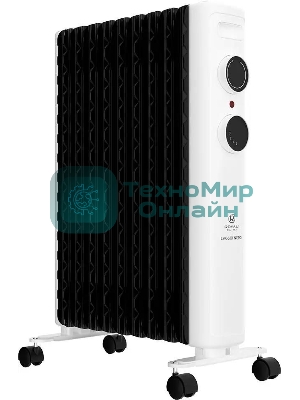 Обогреватель масляный Royal Clima Laggio Nero ROR-LN9-2000M, с терморегулятором, 2000Вт, 8 секций, 3 режима, белый/серый