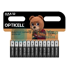 Элемент питания алкалиновый AAA/LR03 (блист. 12шт) Basic Opticell 5051011