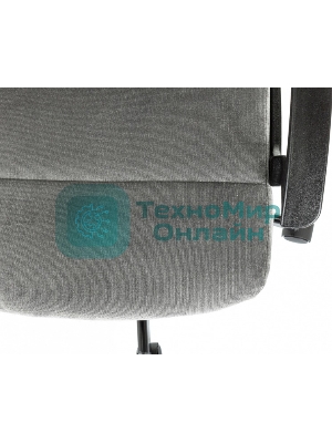 Кресло Бюрократ Triest Fabric серый, ткань